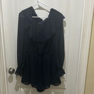 SHEIN Navy Textured romper